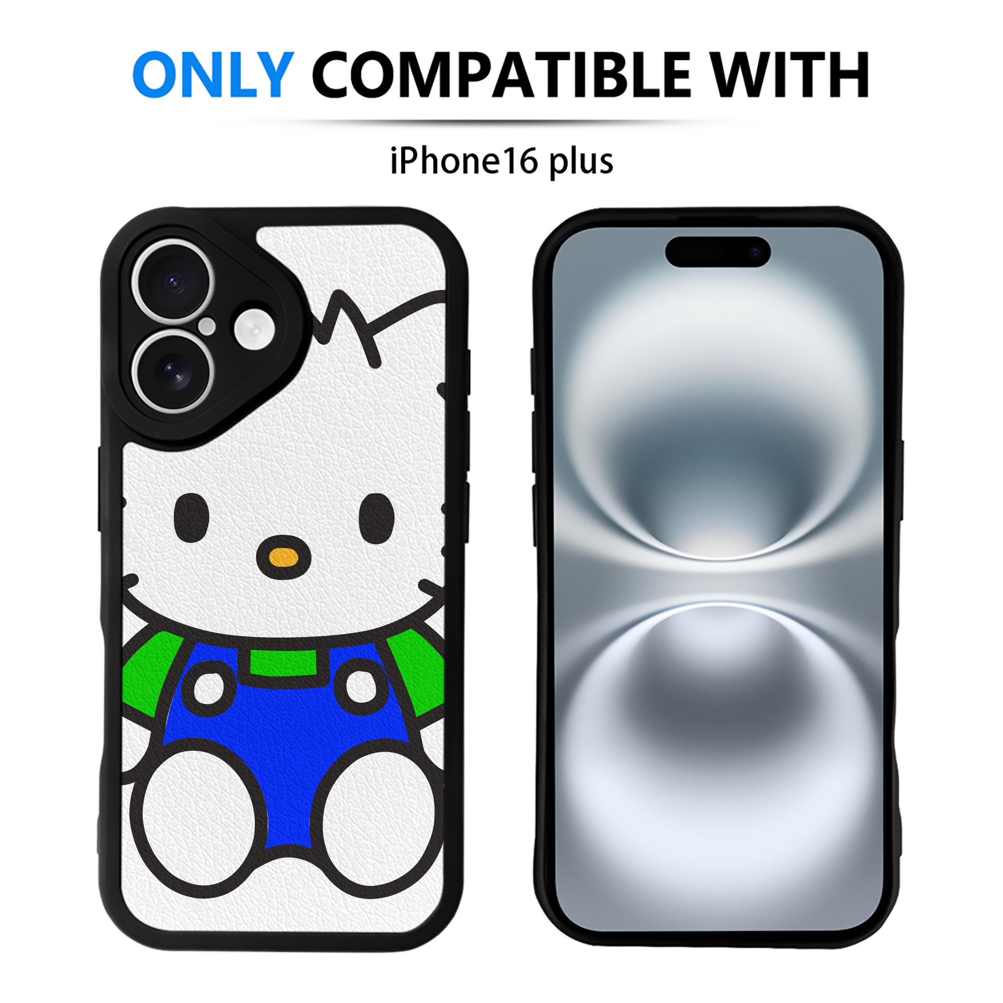 （画像用） Hello Kitty ハローキティ 【iPhone 16シリーズ対応】シリコンスマホケース（レザー調） 材質：シリコン